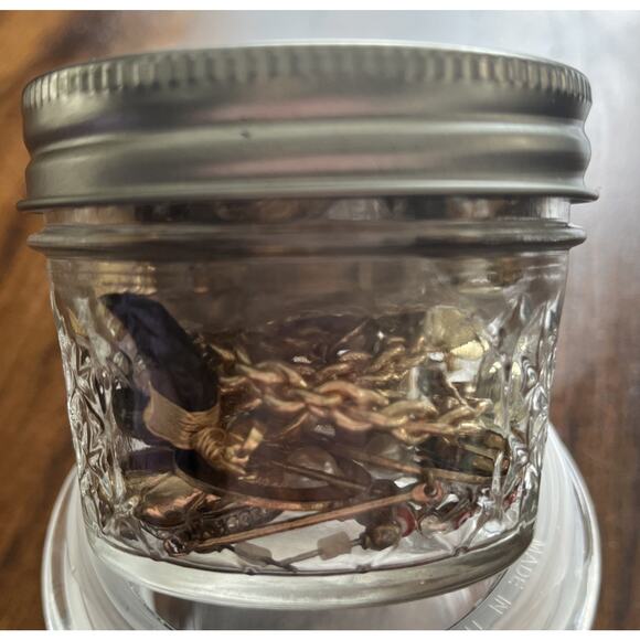 Mystery Jewelry Jar Rings Earrings Gold-Tones Lot - Picture 6 of 8